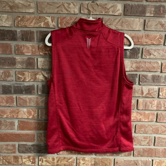 Men's Running Room Fit-Wear Athletic Small Red Full Zip 100% Polyester Vest EUC - Picture 2 of 10